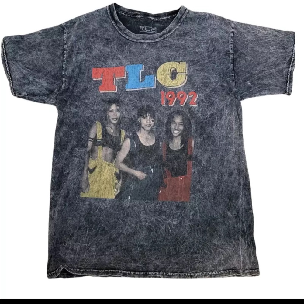 Vintage TLC 1998 hip/hop  band black washed shirt size: M/L